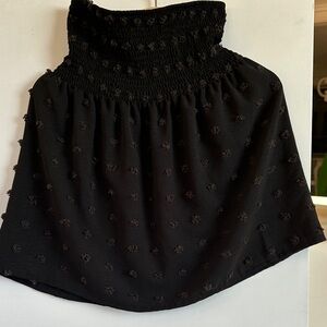 Black Textured Tube Top